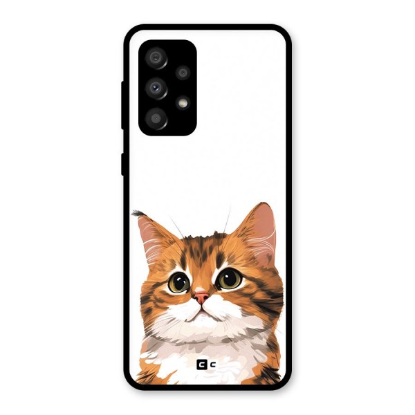 The Cute Cat Glass Back Case for Galaxy A32
