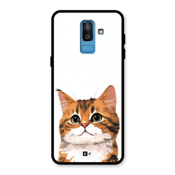 The Cute Cat Glass Back Case for Galaxy J8