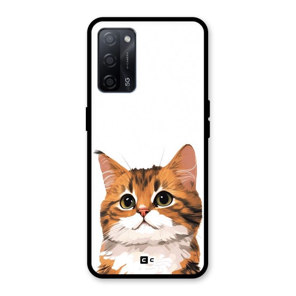 The Cute Cat Glass Back Case for Oppo A53s 5G