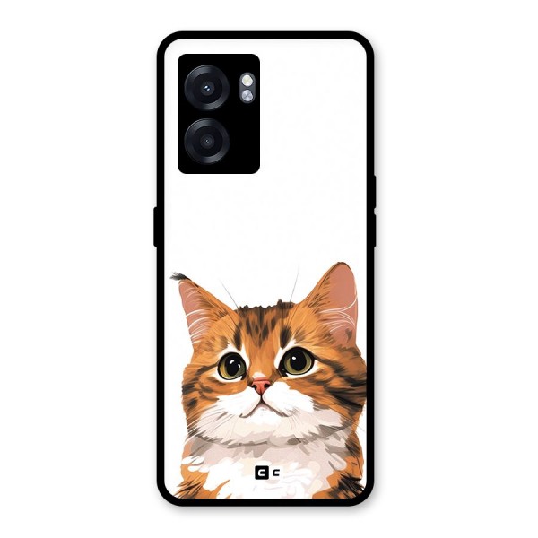 The Cute Cat Glass Back Case for Oppo K10 (5G)