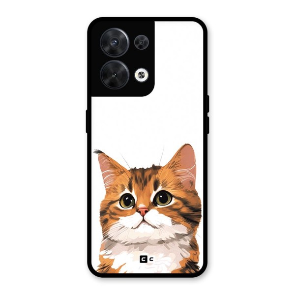 The Cute Cat Glass Back Case for Oppo Reno8 5G