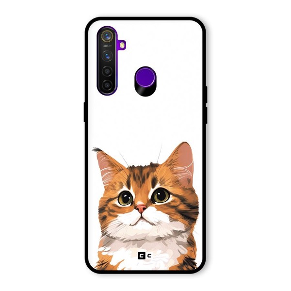 The Cute Cat Glass Back Case for Realme 5 Pro