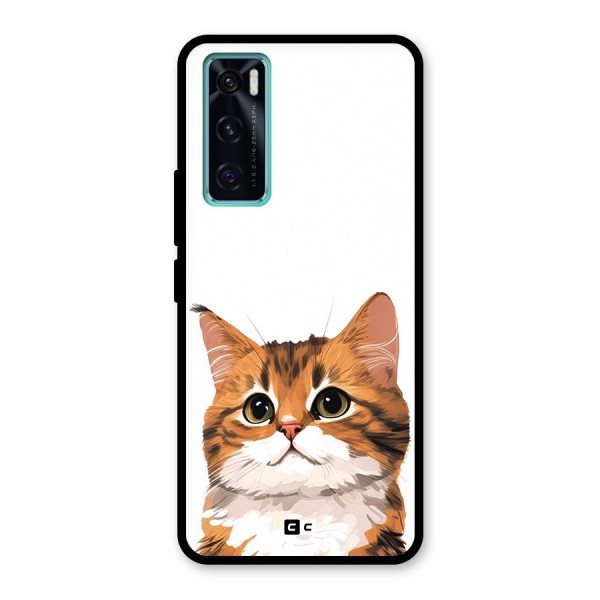 The Cute Cat Glass Back Case for Vivo V20 SE