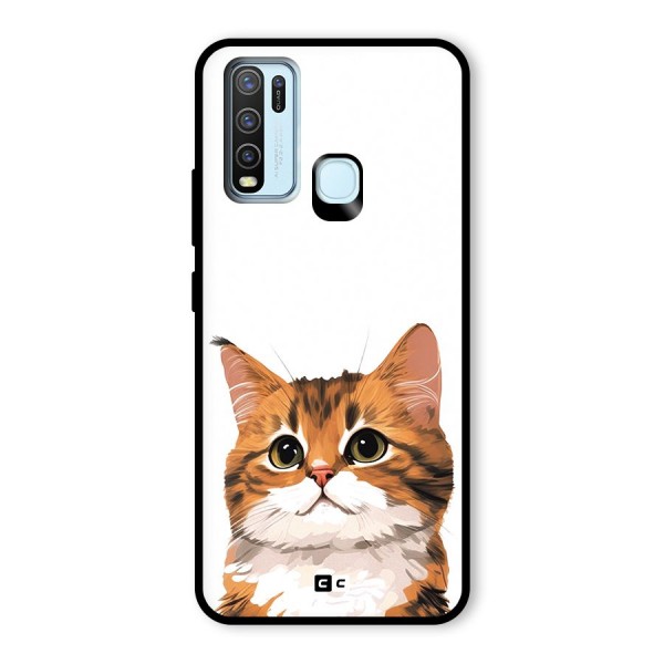 The Cute Cat Glass Back Case for Vivo Y30