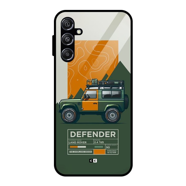 The Defence Car Glass Back Case for Galaxy M34 5G