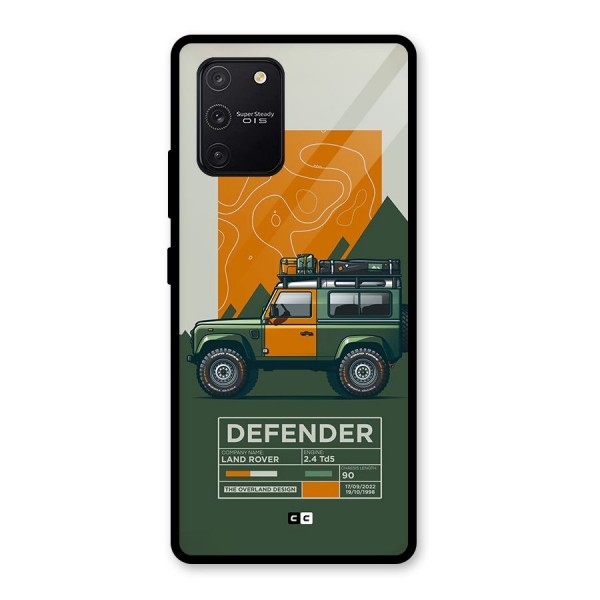 The Defence Car Glass Back Case for Galaxy S10 Lite