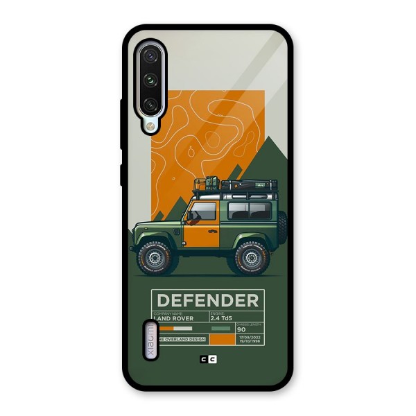 The Defence Car Glass Back Case for Mi A3