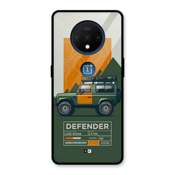 The Defence Car Glass Back Case for OnePlus 7T