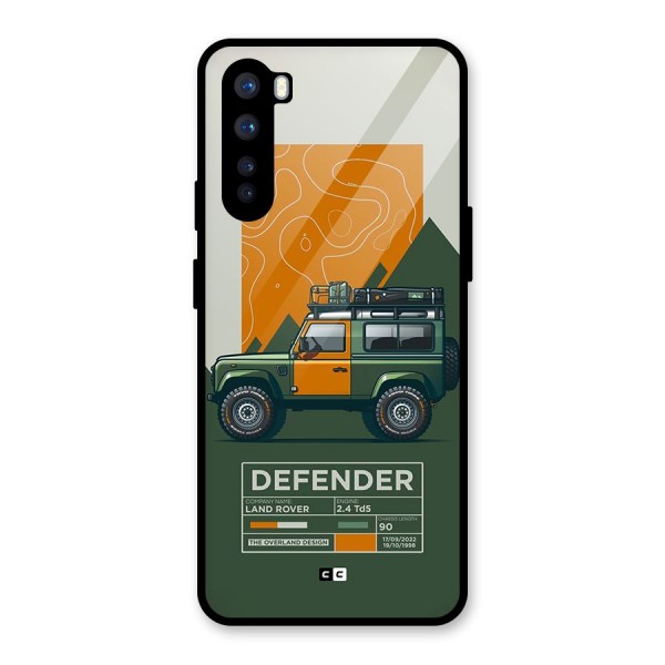 The Defence Car Glass Back Case for OnePlus Nord