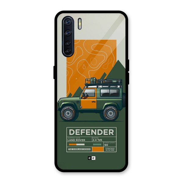 The Defence Car Glass Back Case for Oppo F15