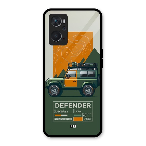 The Defence Car Glass Back Case for Oppo K10 4G