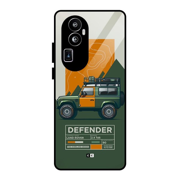The Defence Car Glass Back Case for Oppo Reno10 Pro Plus