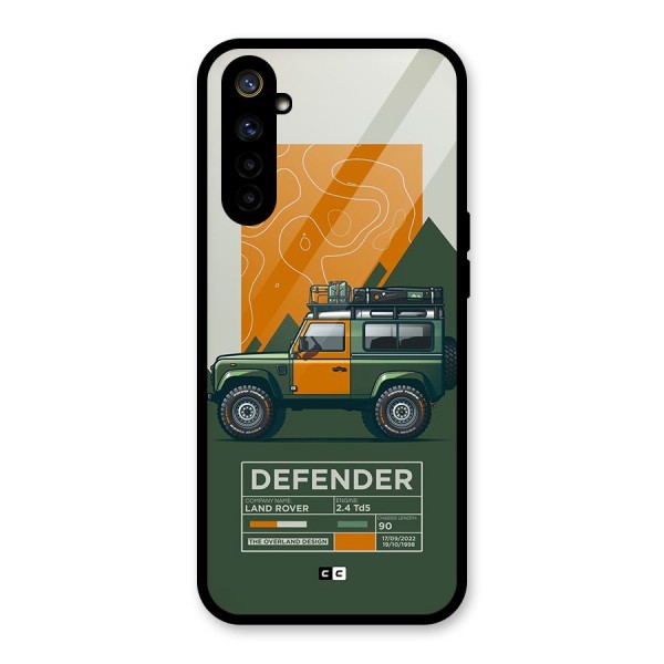 The Defence Car Glass Back Case for Realme 6