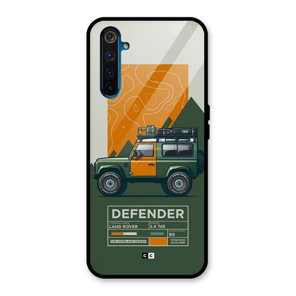 The Defence Car Glass Back Case for Realme 6 Pro