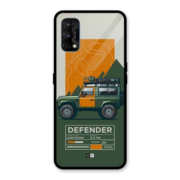 The Defence Car Glass Back Case for Realme 7 Pro