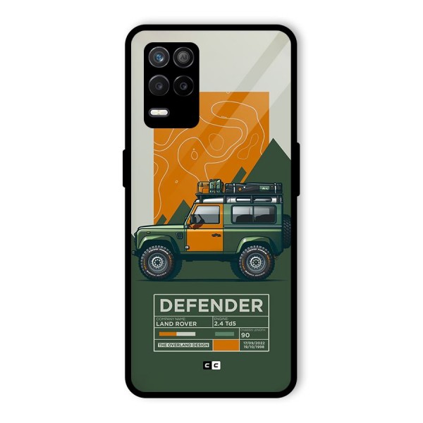 The Defence Car Glass Back Case for Realme 8s 5G
