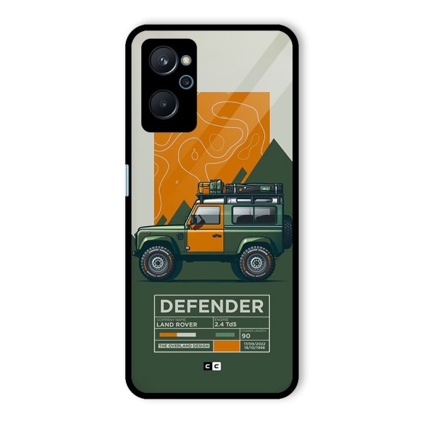 The Defence Car Glass Back Case for Realme 9i