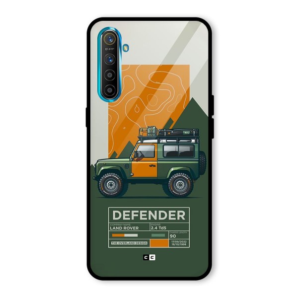 The Defence Car Glass Back Case for Realme XT