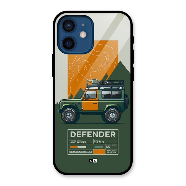 The Defence Car Glass Back Case for iPhone 12 Mini