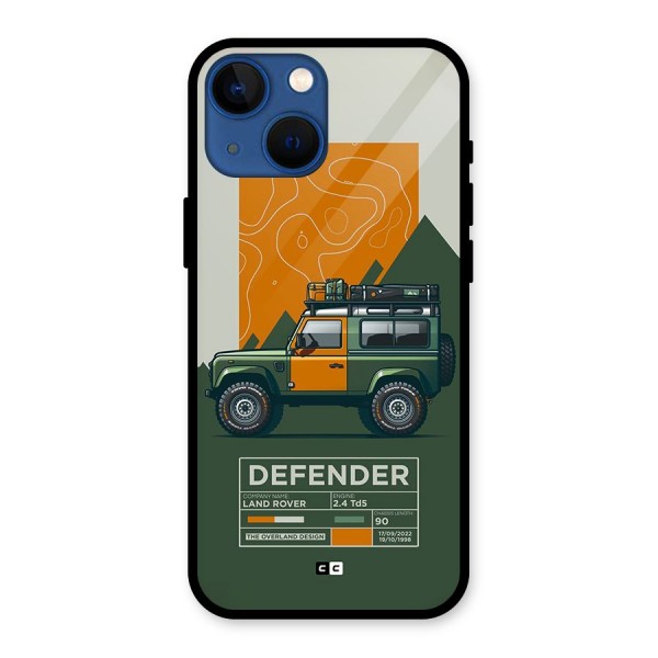 The Defence Car Glass Back Case for iPhone 13 Mini