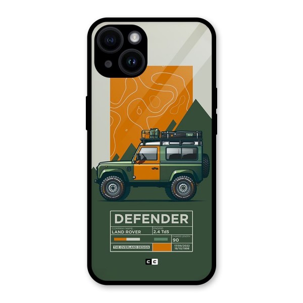 The Defence Car Glass Back Case for iPhone 14