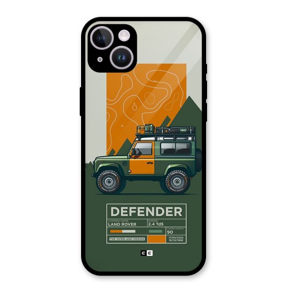 The Defence Car Glass Back Case for iPhone 14 Plus