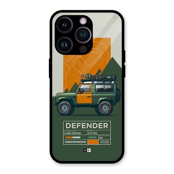 The Defence Car Glass Back Case for iPhone 14 Pro