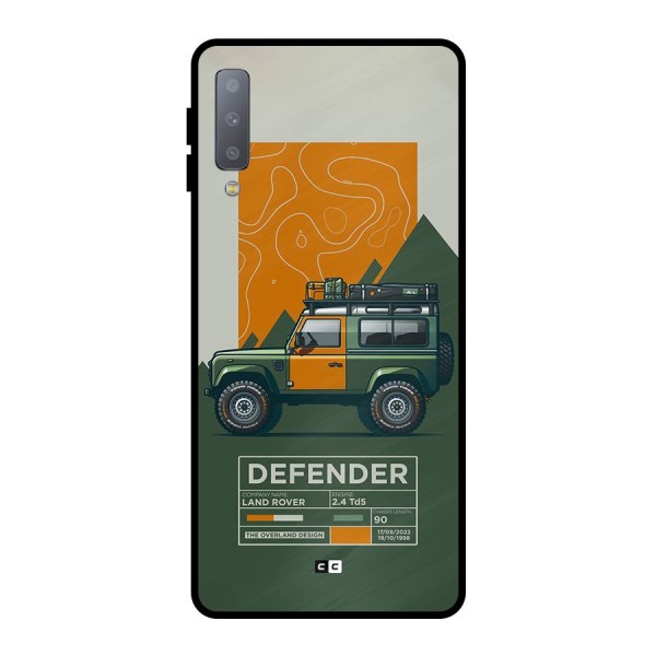 The Defence Car Metal Back Case for Galaxy A7 (2018)