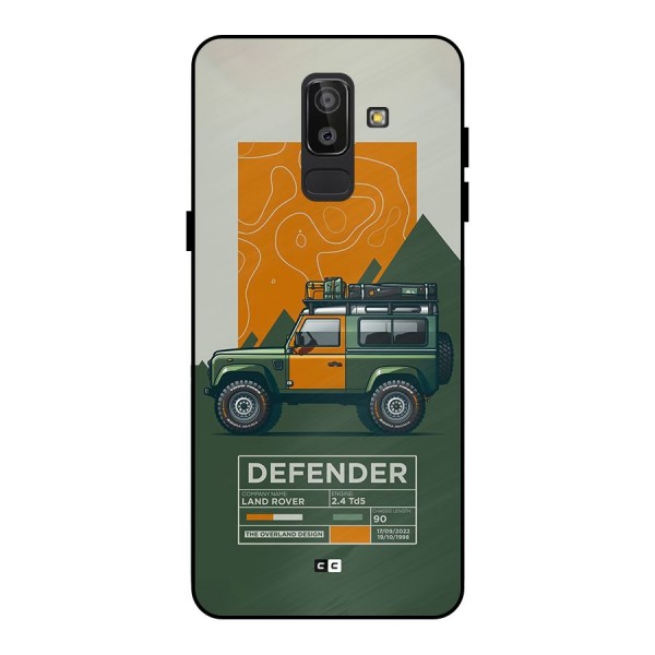 The Defence Car Metal Back Case for Galaxy J8