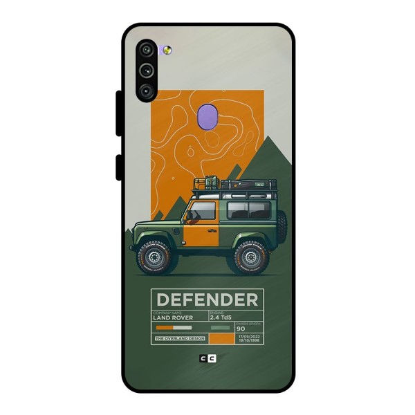 The Defence Car Metal Back Case for Galaxy M11