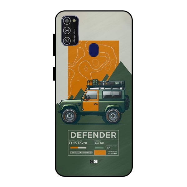 The Defence Car Metal Back Case for Galaxy M30s