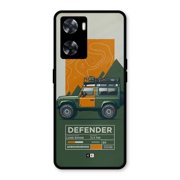 The Defence Car Metal Back Case for Oppo A57 2022