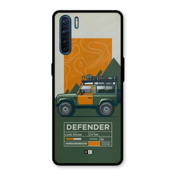 The Defence Car Metal Back Case for Oppo F15