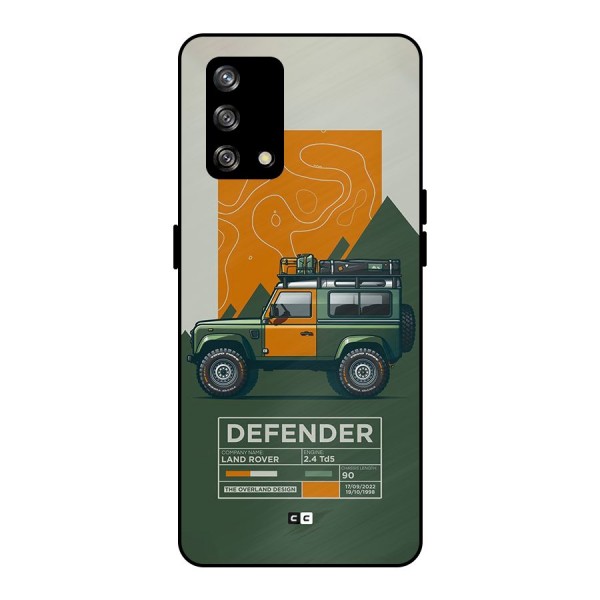 The Defence Car Metal Back Case for Oppo F19