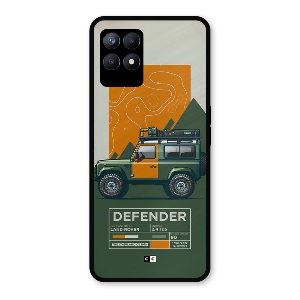 The Defence Car Metal Back Case for Realme 8i