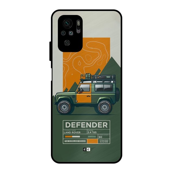 The Defence Car Metal Back Case for Redmi Note 10