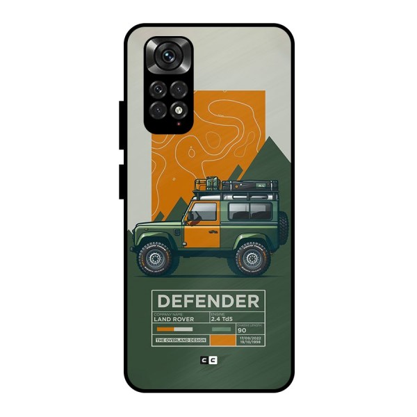 The Defence Car Metal Back Case for Redmi Note 11 Pro