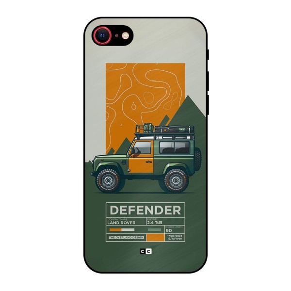 The Defence Car Metal Back Case for iPhone 8