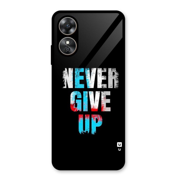 The Determined Glass Back Case for Oppo A17