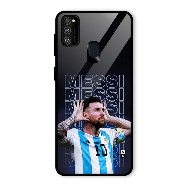 The Football Genius Glass Back Case for Galaxy M21