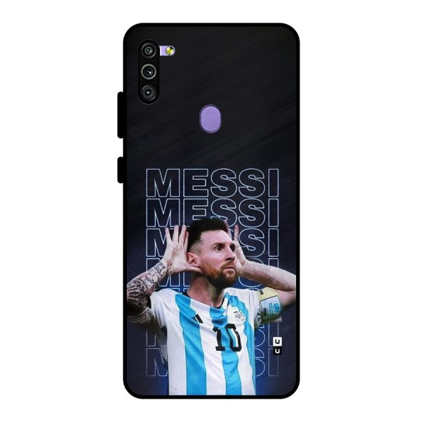 The Football Genius Metal Back Case for Galaxy M11