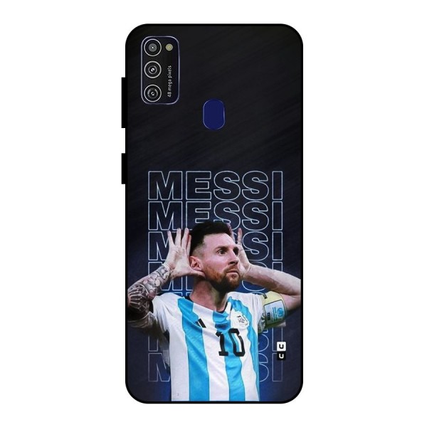 The Football Genius Metal Back Case for Galaxy M21