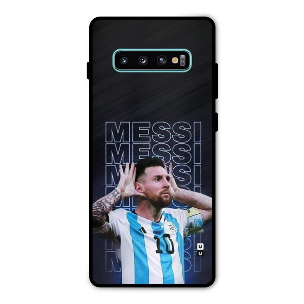 The Football Genius Metal Back Case for Galaxy S10 Plus