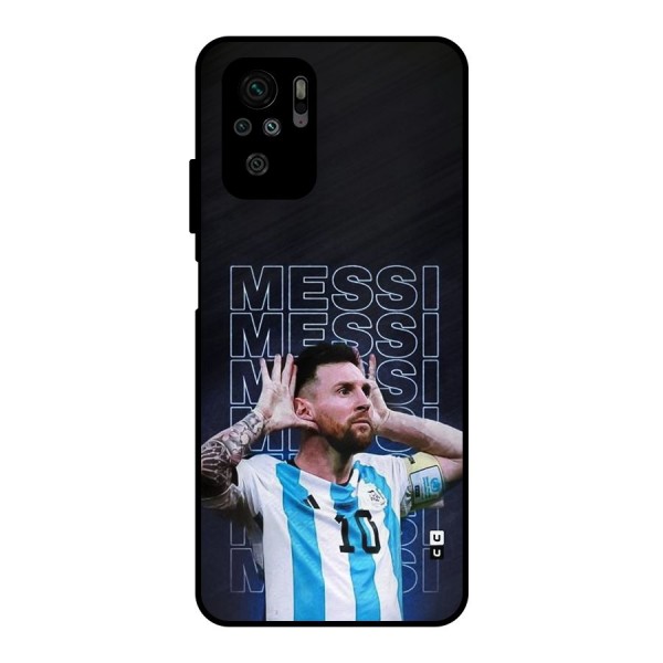 The Football Genius Metal Back Case for Redmi Note 10