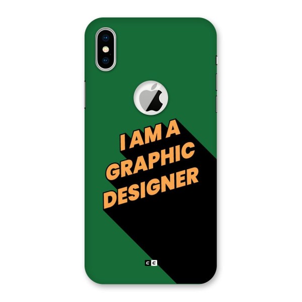 The Graphic Designer Back Case for iPhone XS Logo Cut