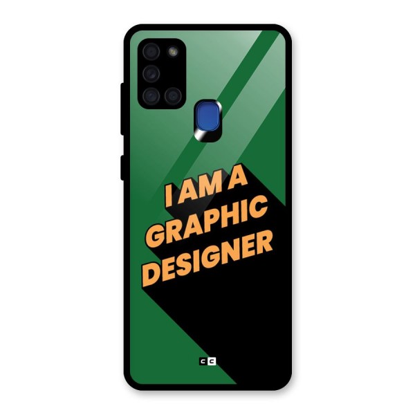 The Graphic Designer Glass Back Case for Galaxy A21s