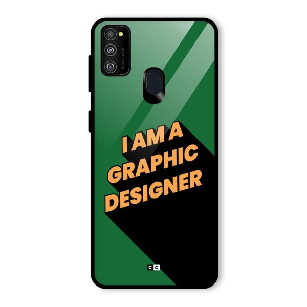 The Graphic Designer Glass Back Case for Galaxy M21