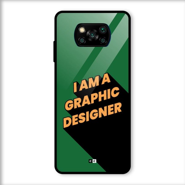 The Graphic Designer Glass Back Case for Poco X3