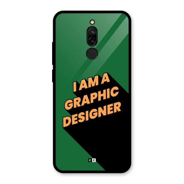 The Graphic Designer Glass Back Case for Redmi 8