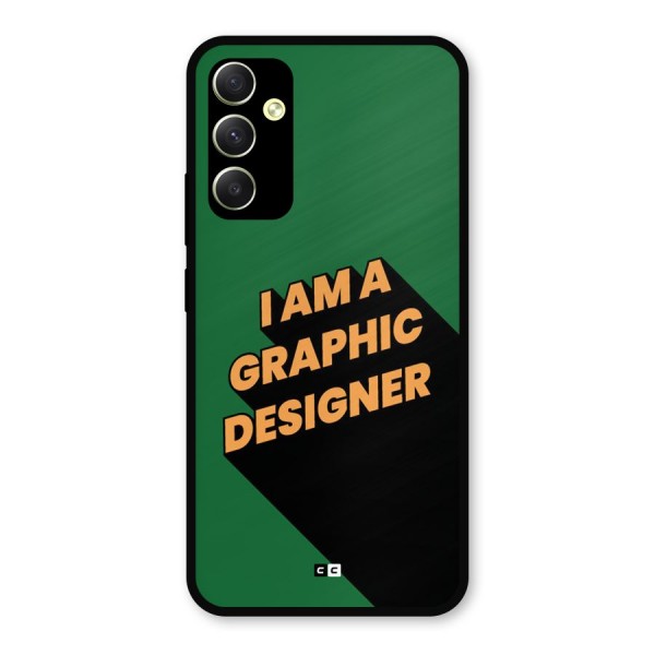 The Graphic Designer Metal Back Case for Galaxy A34